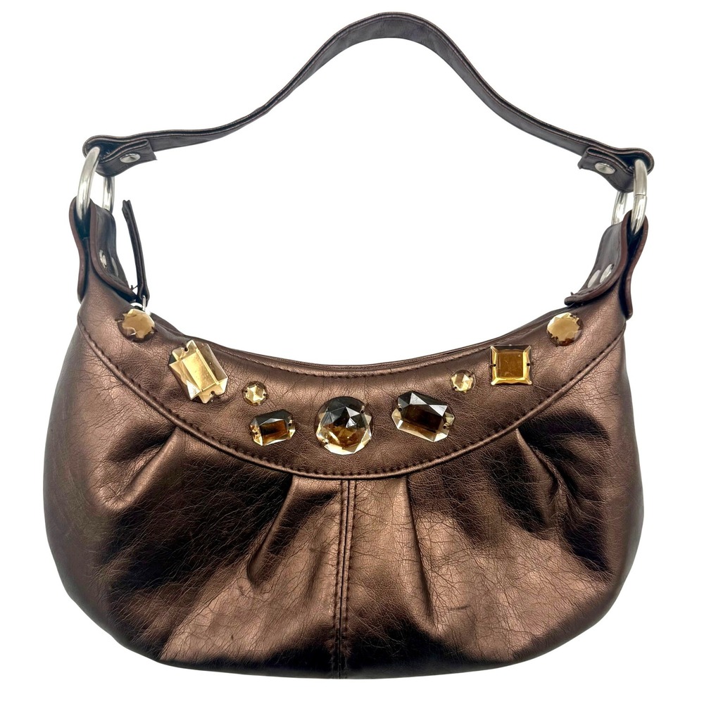 Vintage Y2K Limited Too Girls Bronze Metallic Rhinestone Shoulder Bag Purse